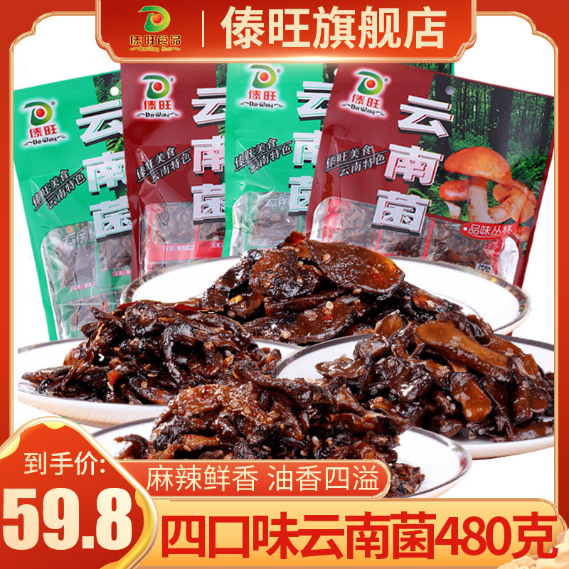 傣旺即食菌120g*4袋鸡肉丝菇牛肝菌组合云南菌特产香辣零食小吃小