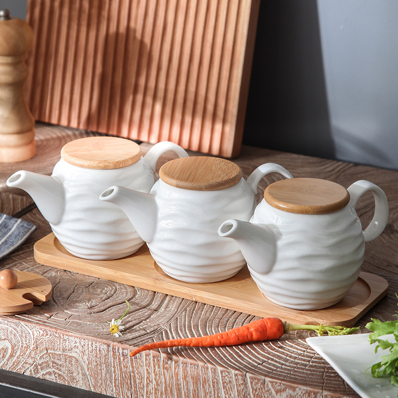 陶瓷饭店耐高温泼辣辣椒罐牙签筒盐罐套装筷子筒辣椒罐醋壶酱油瓶