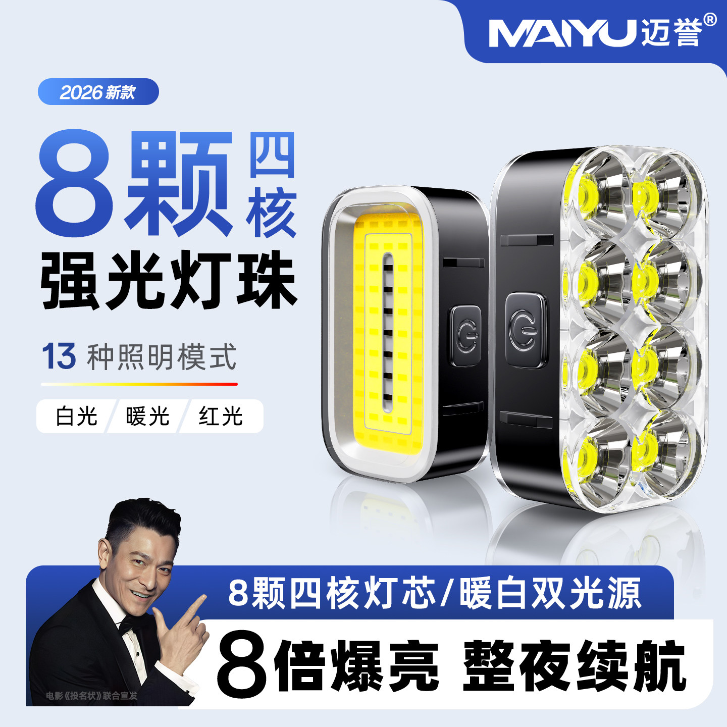 双面光源一只头灯两种照明图片
