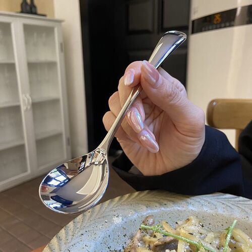 家用抗菌特厚长柄西餐勺