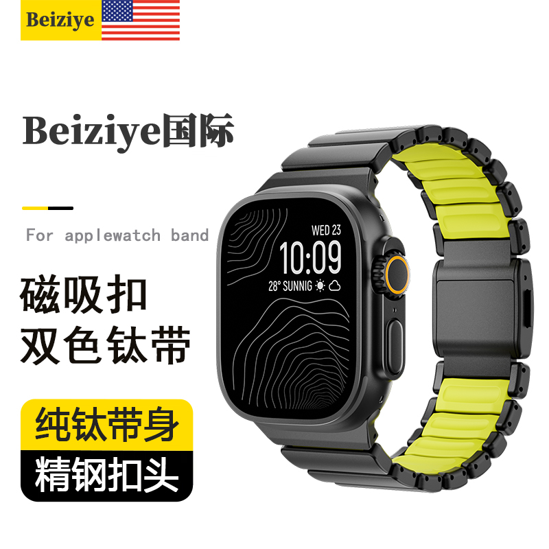 beiziye适用ultra双色钛金属表带