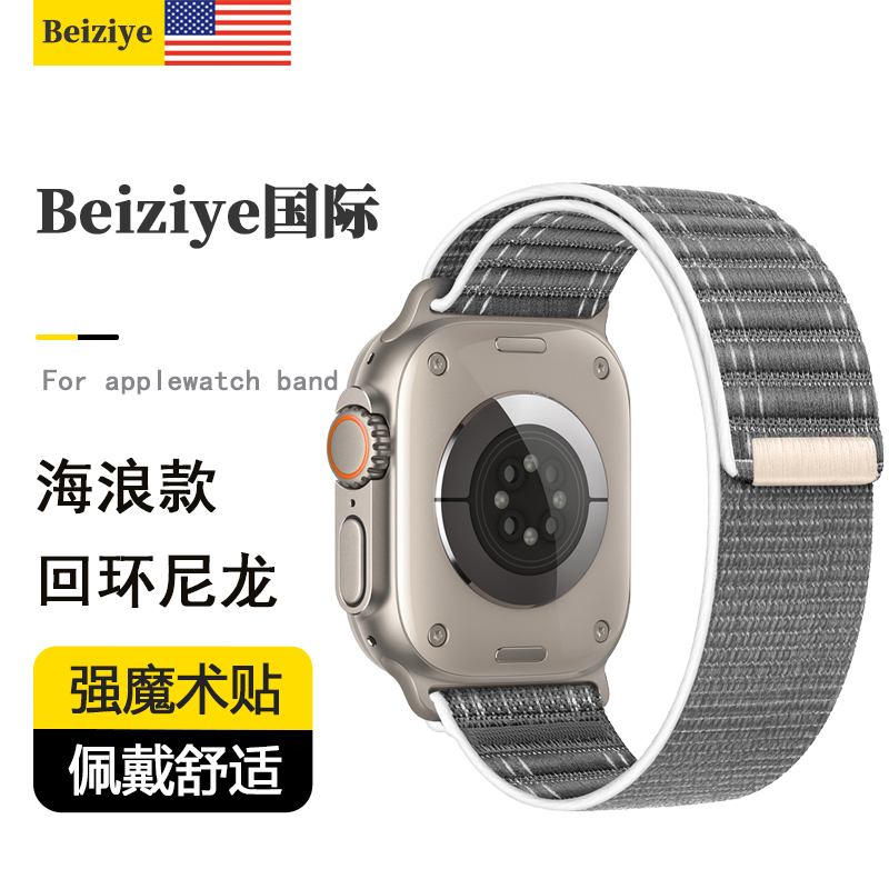 beiziye适用苹果手表尼龙表带