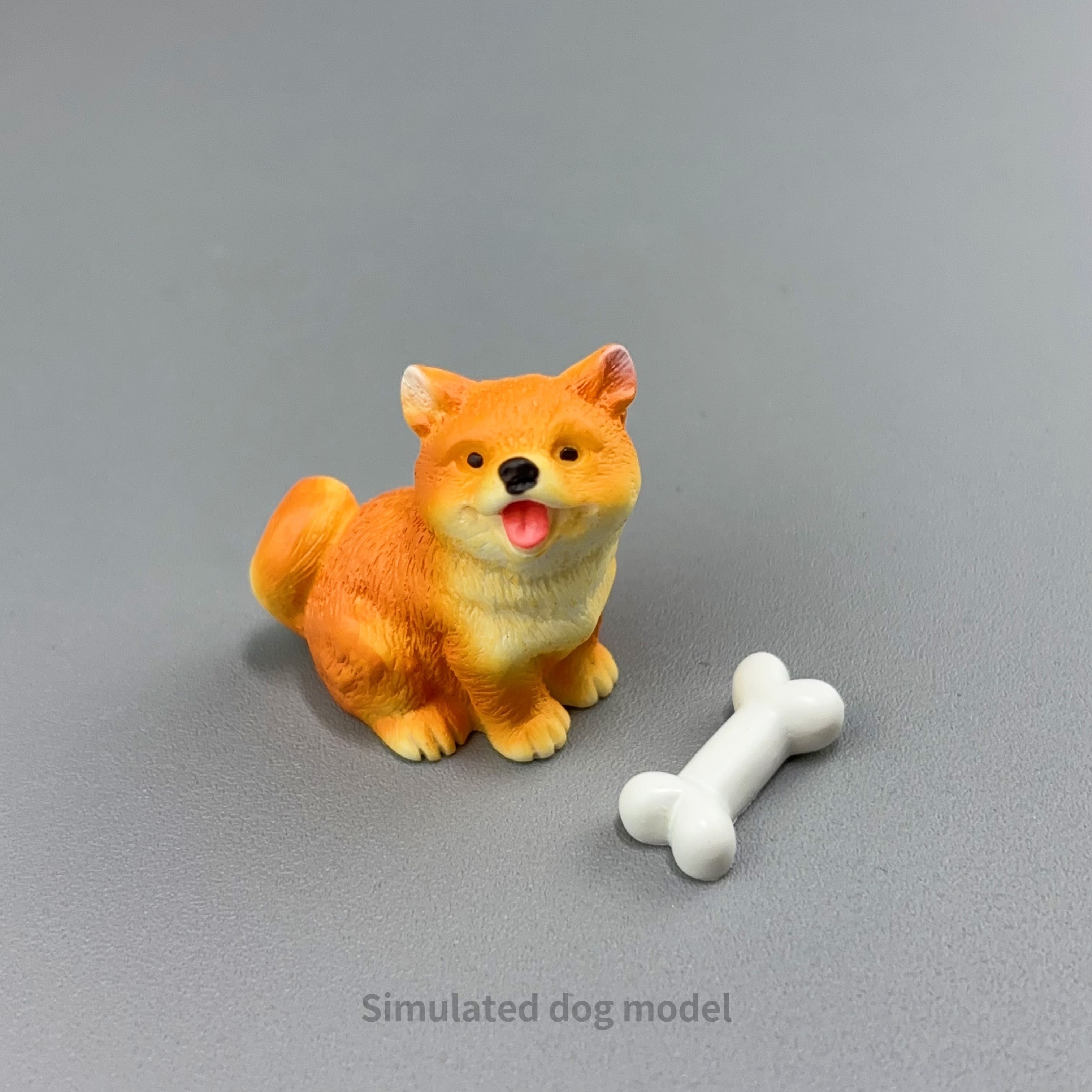 迷你仿真小柴犬狗狗摆件车载饰品