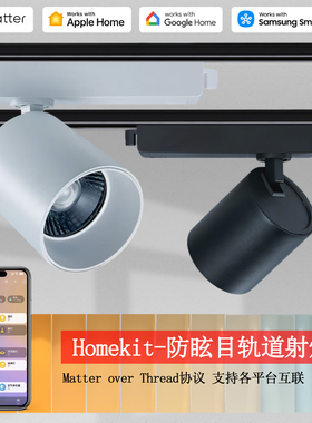 matter智能调光led明装轨道灯siri语音控制苹果homekit两线导轨灯