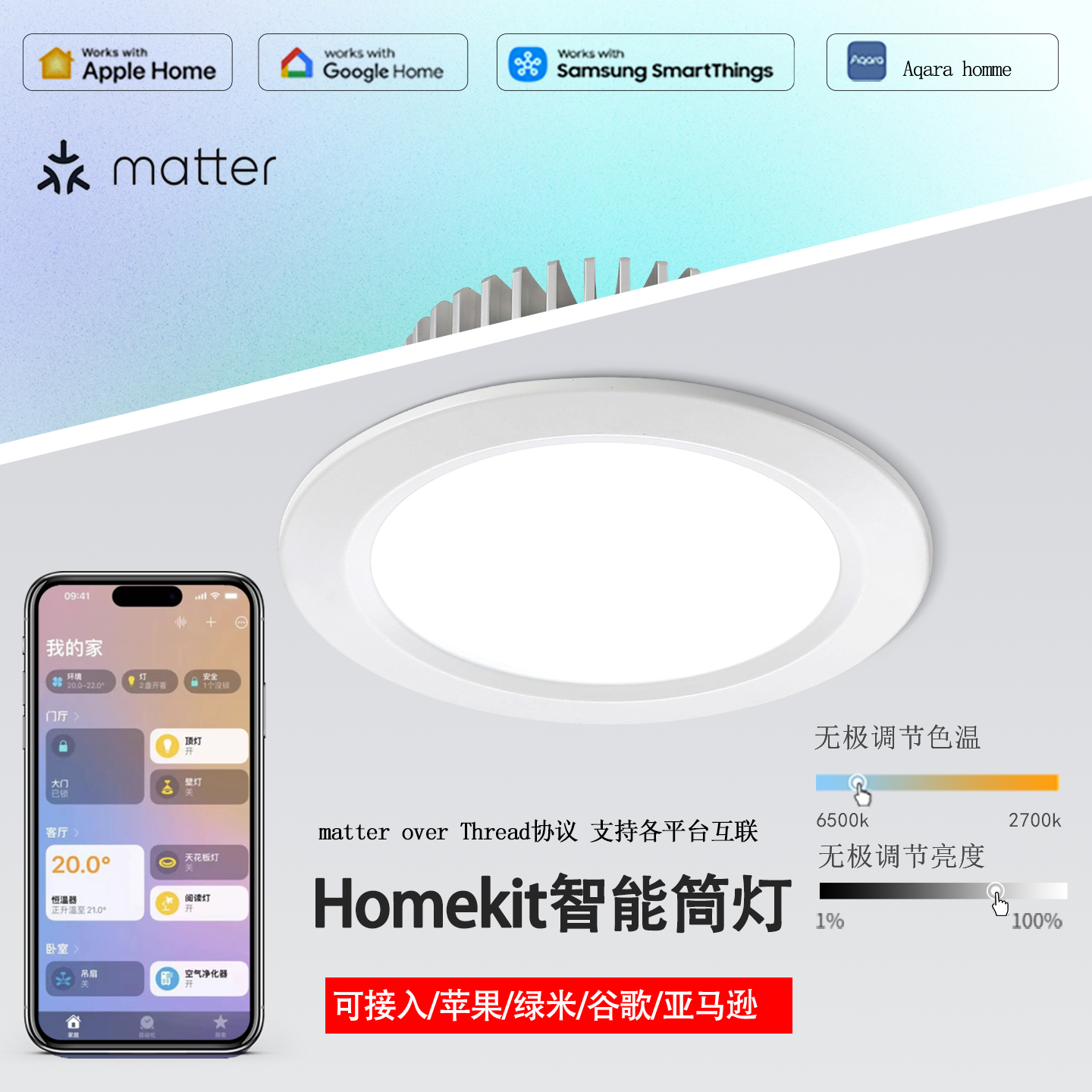 matter智能筒灯Thread协议