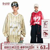 V领潮牌美式 BJHG不计后果长袖 2025新款 冬季 休闲运动球衣女 T恤男款