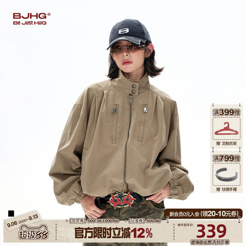 BJHG机能风工装夹克外套短款女款