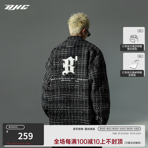 BJHG不计后果秋季小香风高级感衬衫夹克潮牌男美式格子衬衣外套女