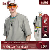 男款 夏季 凉感防晒美式 BJHG不计后果双领速干t恤短袖 重磅上衣半袖