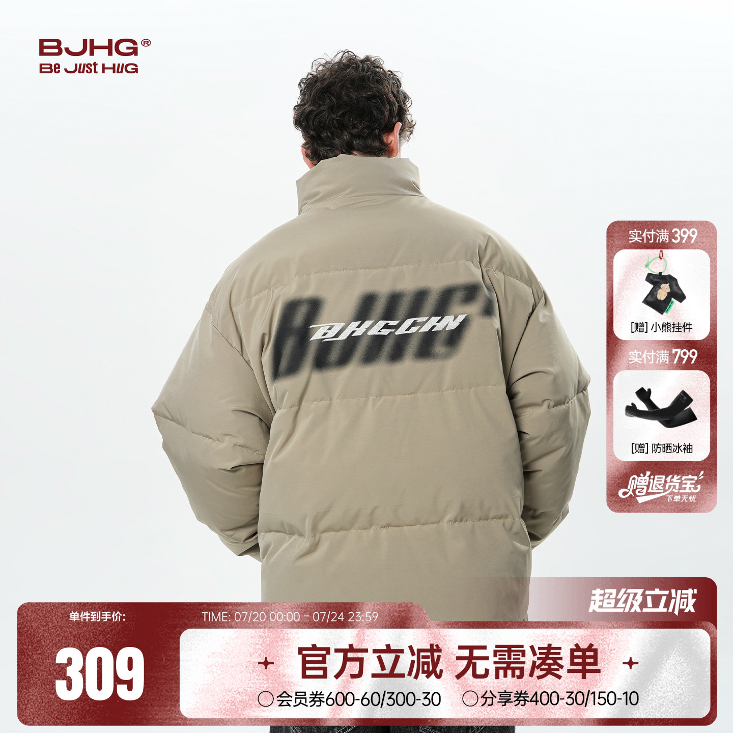 BJHG美式新款情侣棉衣棉服潮牌