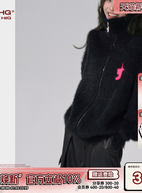 FTT Flythetruth 少女软糖毛衣女冬季仿貂绒高领宽松针织外套开衫