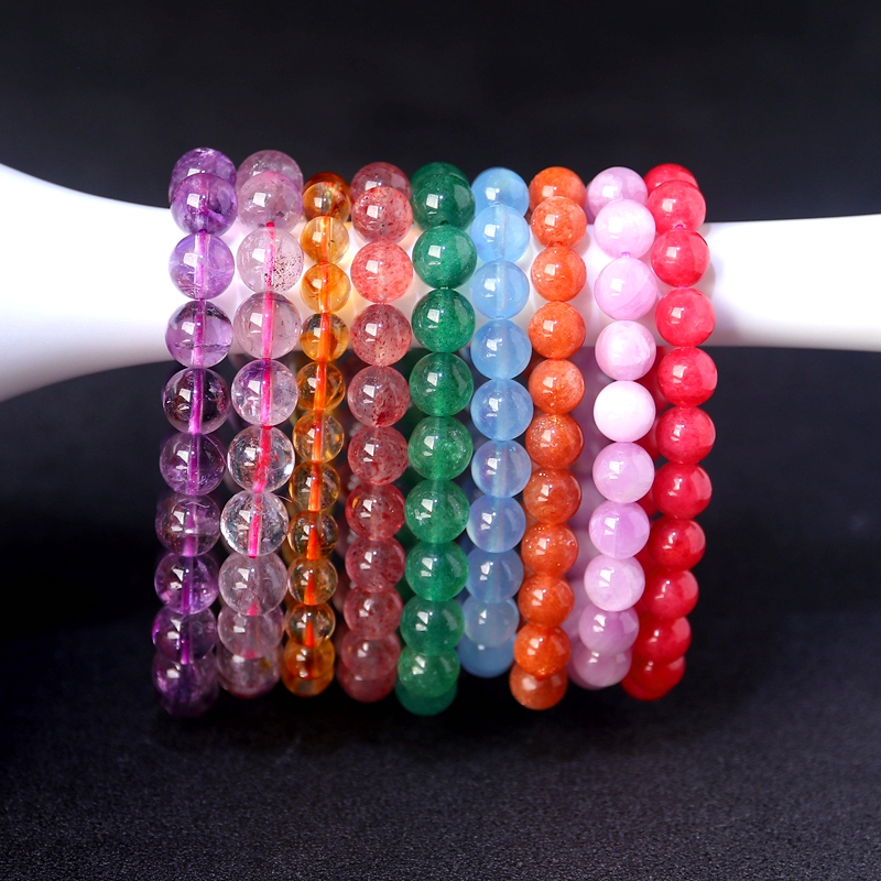 天然收藏级大杂烩巴西玛瑙手链