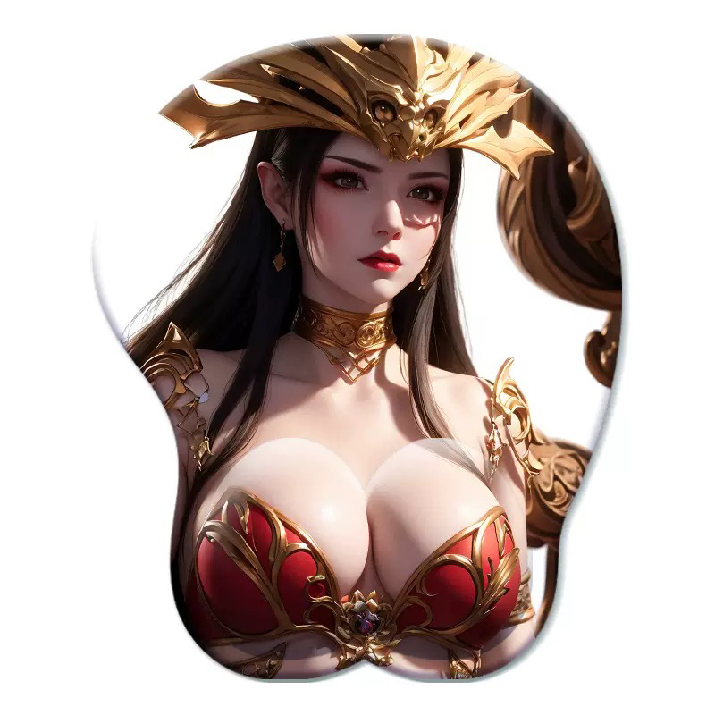 国漫二次元美女鼠标垫美杜莎女王3D腕托硅胶电脑办公护腕垫护手垫