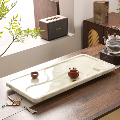 家用高档精工石材轻奢茶盘