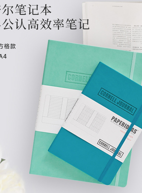 康奈尔笔记本5r记忆法笔记本CORNELL JOURNAL高效记事本A5B5A4多尺寸办公商务记事本学习课堂工作记录笔记本