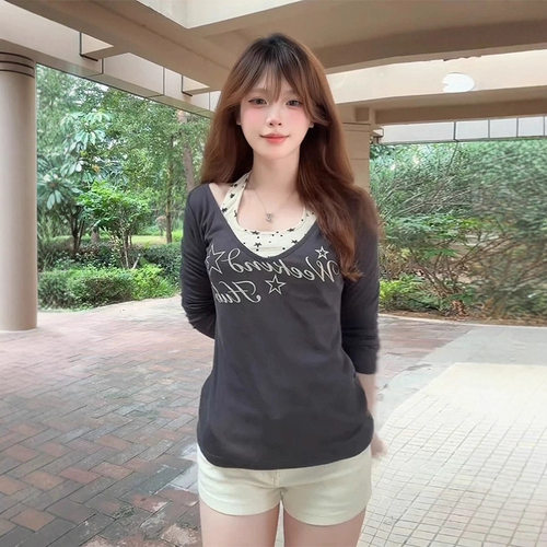 weekendhub 罩衫吊带两件套防晒女薄纱上衣夏日镂空长袖2025新款