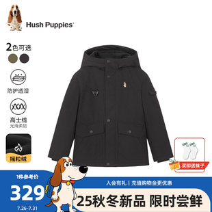 暇步士童裝 厚外套兒童保暖戶外服 大童工裝 男童加絨風(fēng)衣25秋冬新品