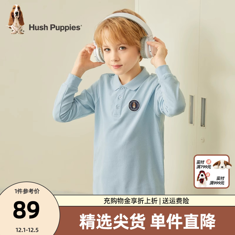 暇步士polo衫长袖男童春秋装