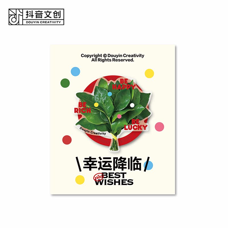 抖音文创 「有趣系列」好运降临柚子叶磁吸气囊手机支架圣诞礼物