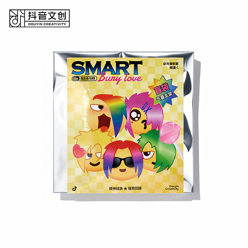 抖音文创 官方出品「黄豆表情包」限定表情手机气囊磁吸支架盲袋