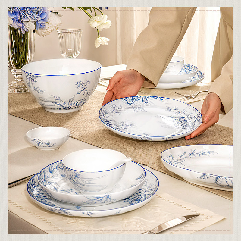 玛戈隆特水岸花影新中式餐具套装