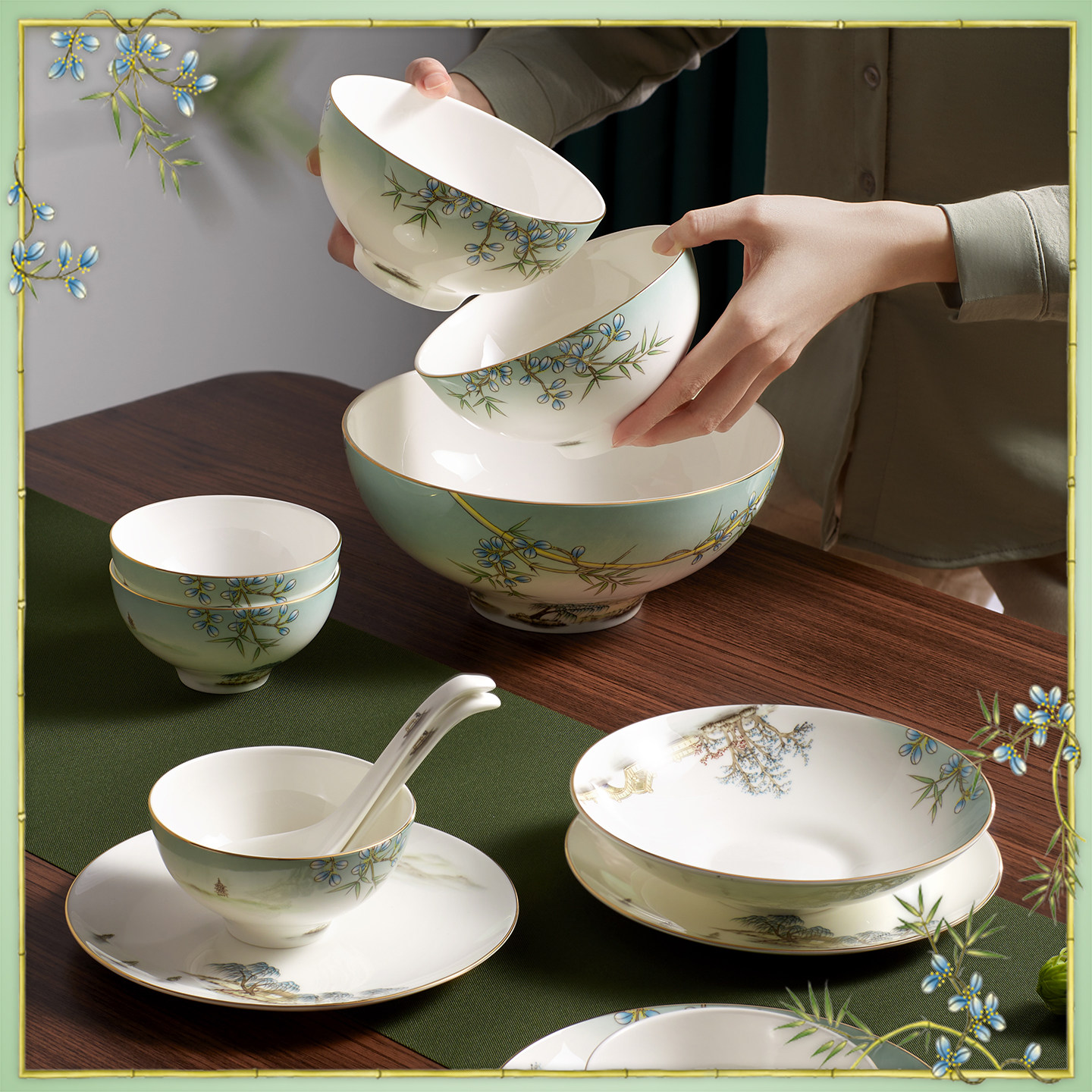 玛戈隆特骨瓷西湖盛宴饭碗