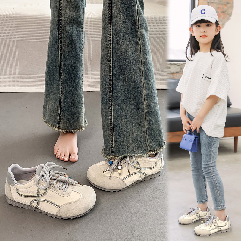 女童运动鞋2025春秋新款儿童德训鞋百搭阿甘鞋中大童女童鞋子爆款