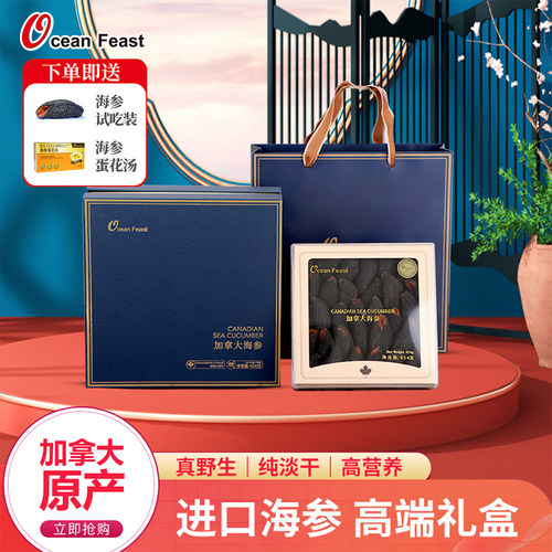 加拿大野生进口礼盒装海参干货