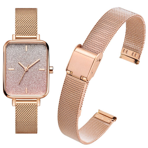 适用斐乐满天星米兰编织金属表带