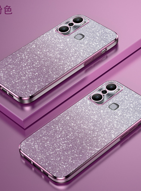 适用传音lnfinixHOT12Play手机壳女生新款lnfinixHOT20Play硅胶软透明传音HOT20Play保护套外壳直边电镀超薄