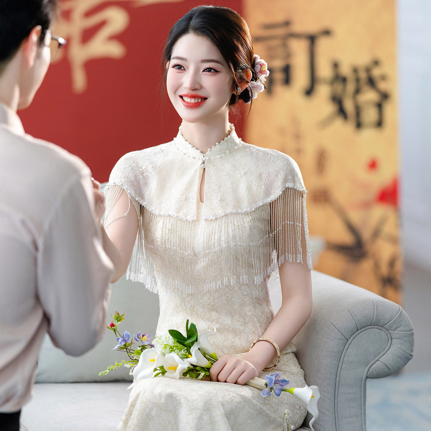 高端订婚礼服2026新款新娘女夏季结婚新中式敬酒服旗袍礼服裙套装