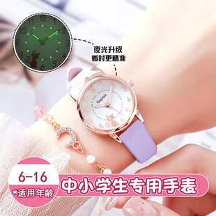 手表女学生小学初高中ins风防水儿童只看时间考试专用电子机械表