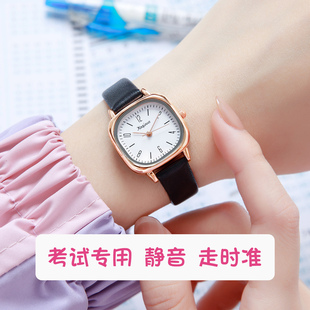 2025新款公考手表女款学生初高中轻奢小众公务员考试专用静音机械