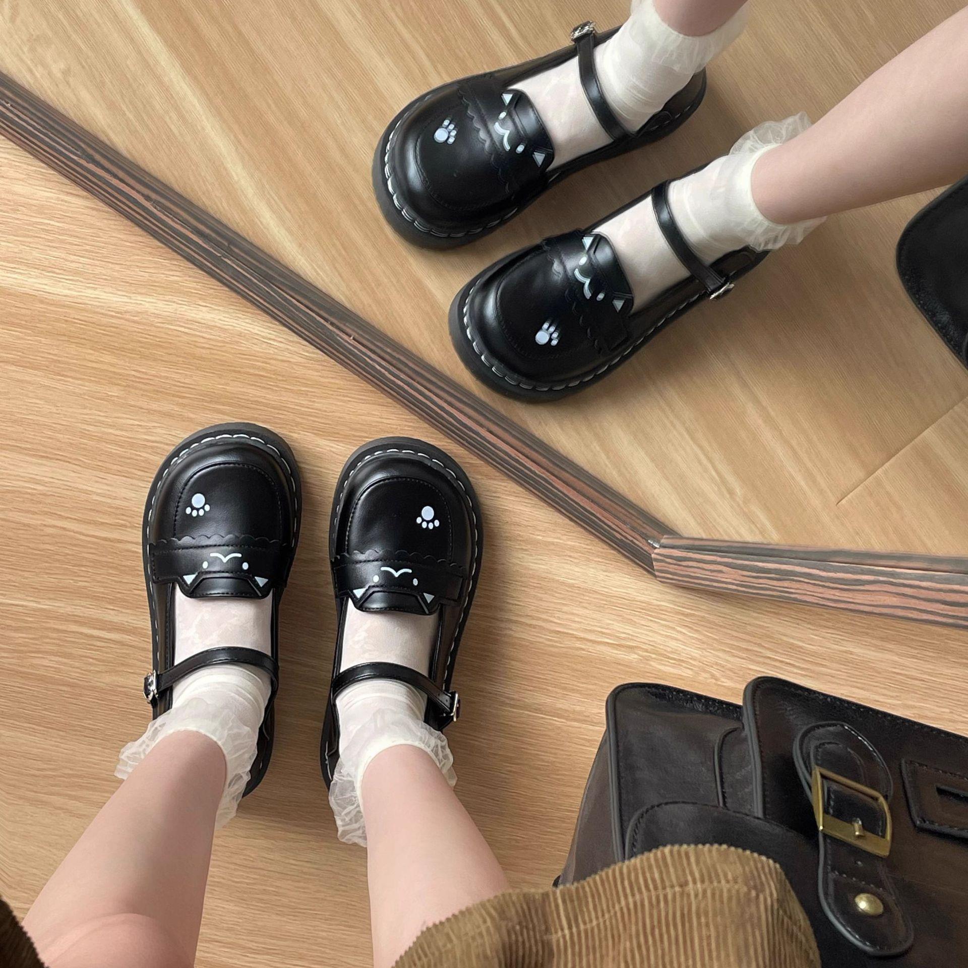 动物派对制服鞋jk女日系软妹小皮鞋可爱玛丽珍鞋Lolita单鞋lo鞋子