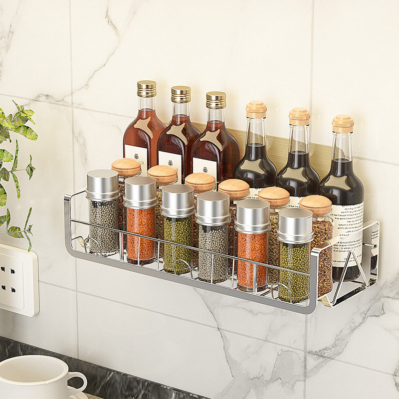 厨房调料置物架壁挂式免打孔墙壁金属家用油盐酱油收纳架子转角架,厨房/烹饪用具,调料置物架,淘宝优惠券,粉丝福利购,淘宝优惠卷