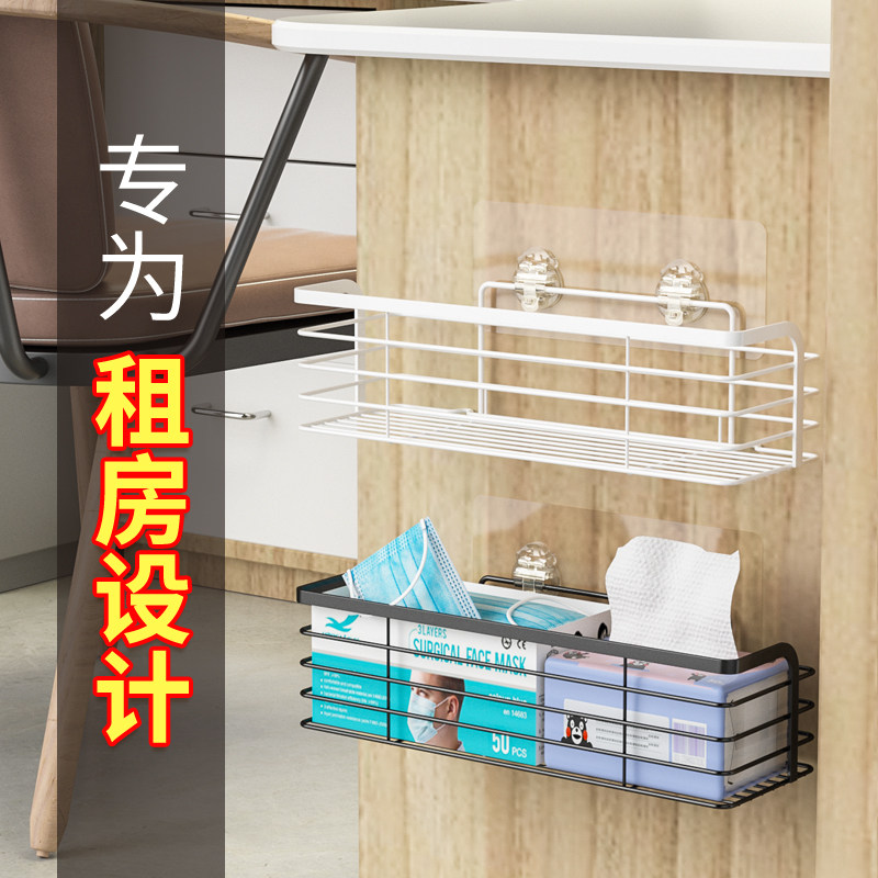 可拆带走租房好物浴室厨房置物架不锈钢壁挂免打孔收纳架宿舍神器