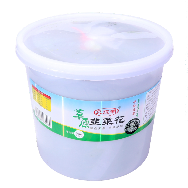 5斤桶装 贝尔湖 商用桶装韭菜花