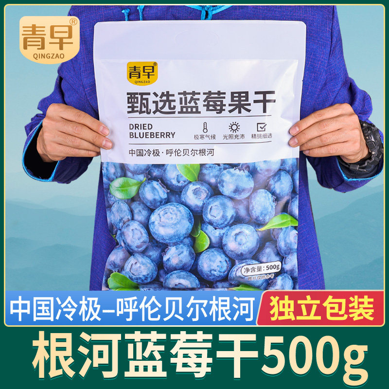 青早500g  大兴安岭 蓝莓果干  独立小包装 果脯内蒙特产 零食