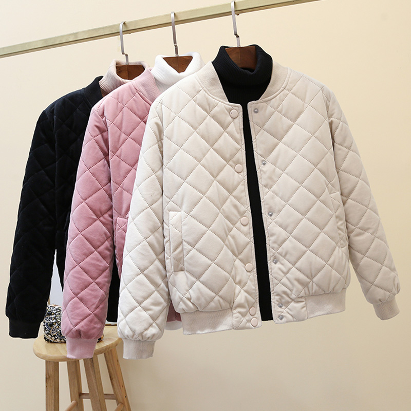 【纤织】金丝绒棉衣棒球棉服