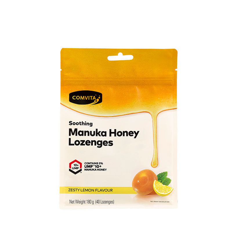 新西兰进口康维他comvita麦卢卡10+蜂蜜糖40粒柠檬喉糖润180g教师