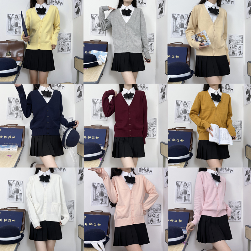 海月社针织外套开衫毛衣JK制服