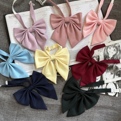 jk百搭萌萌哒纯色免打羽根领结