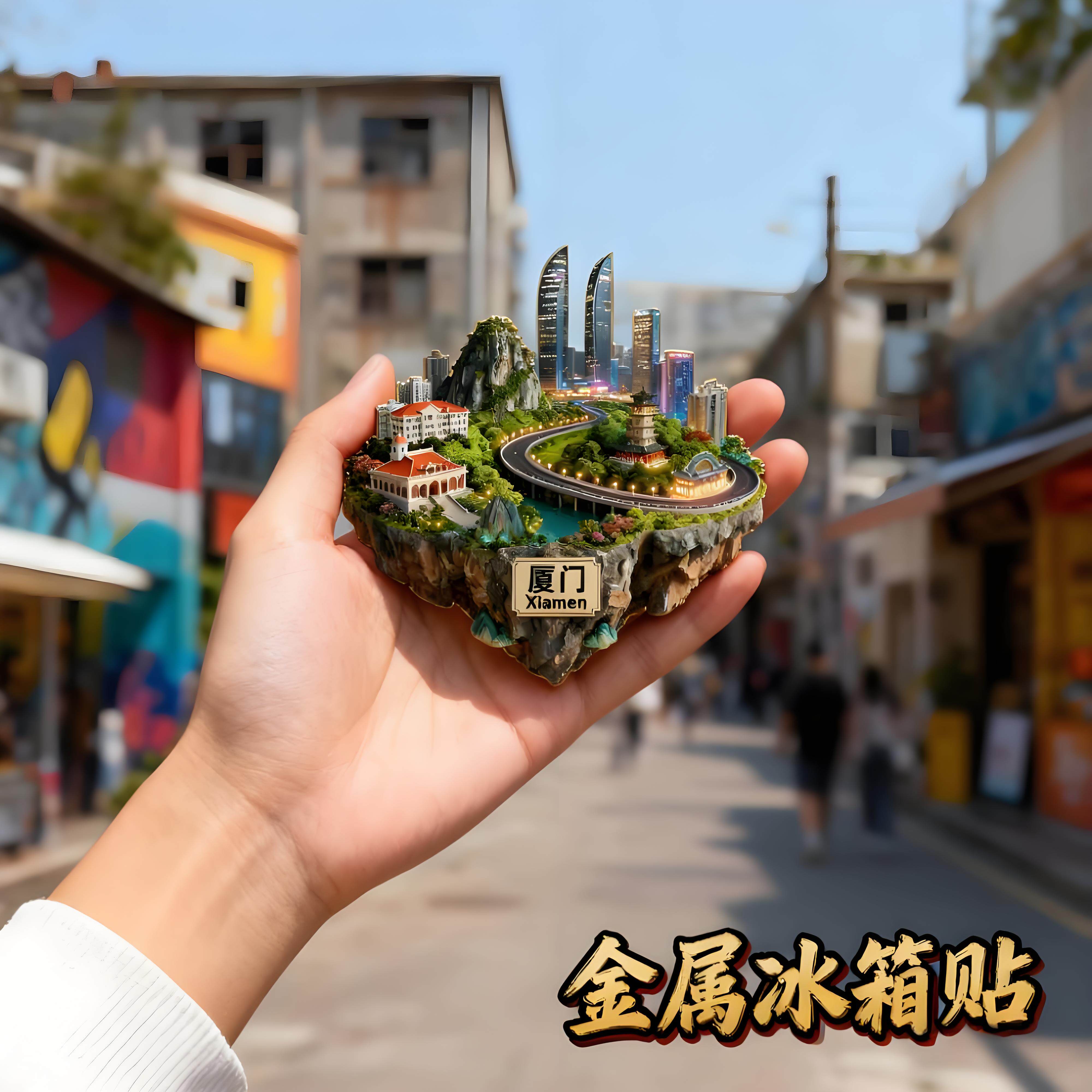 厦门金属冰箱贴卡片浮雕3d立体
