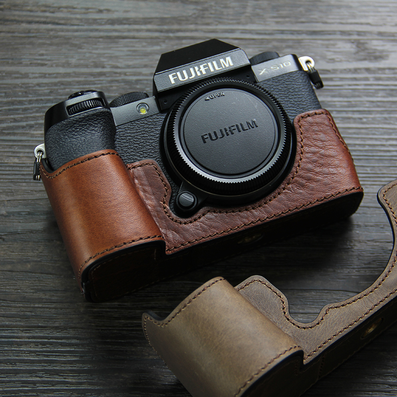 适用富士xs20相机套真皮底座xt30