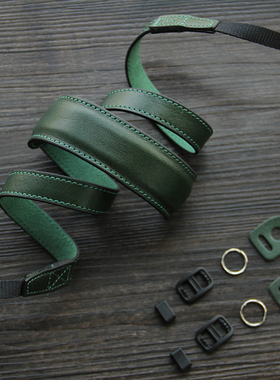 头层牛皮肩带相机背带适用索尼A7C微单富士xs10 X100V XT4徕卡Q2 M10R圆孔斜挎皮挂绳复古真皮手腕带手绳