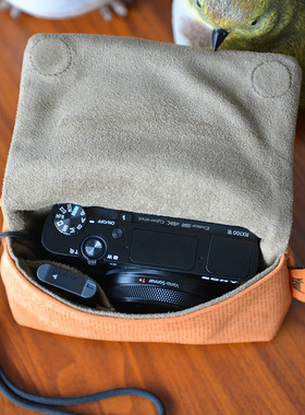 适用索尼RX100m7相机包ZV-1 zv1m2黑卡rx100m6佳能G7X2/G7X mark3便携手包sx740收纳袋理光GR 3X富士LX10