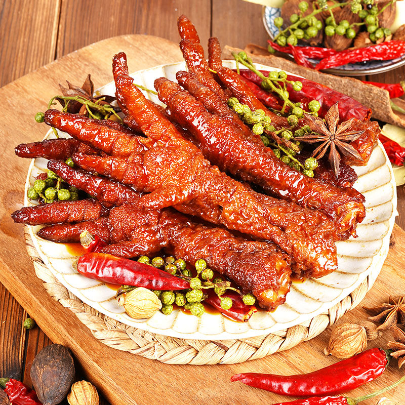 小楠瓜麻辣香卤味虎皮凤爪188g/盒装网红零食小吃鸡爪子真空熟食