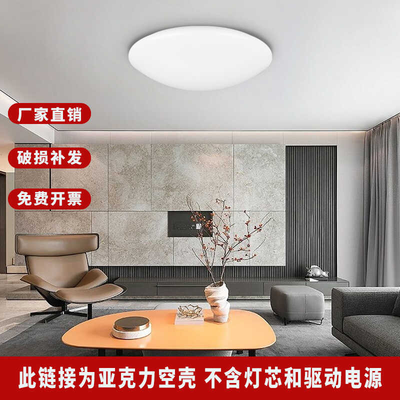 老式外壳全白LED圆形灯罩图片