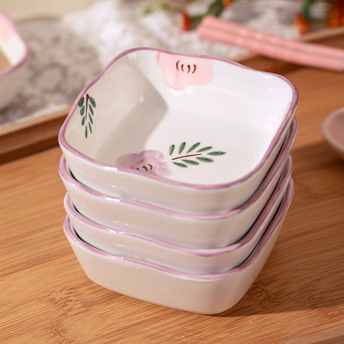 紫萱花陶瓷味碟蘸料碟醋碟高颜值