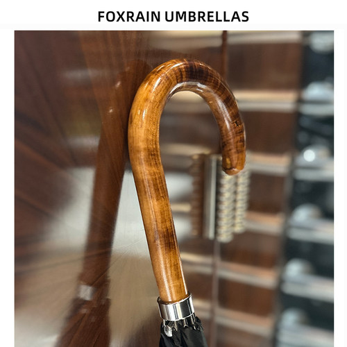 foxrain弯柄经典复古长柄雨伞